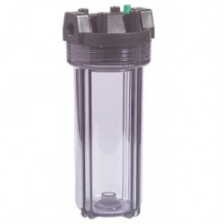 FILTER CONTAINER TRANSPARENT 2,5" x 10" D1/2" BIG FLOW FILTER CONTAINERS